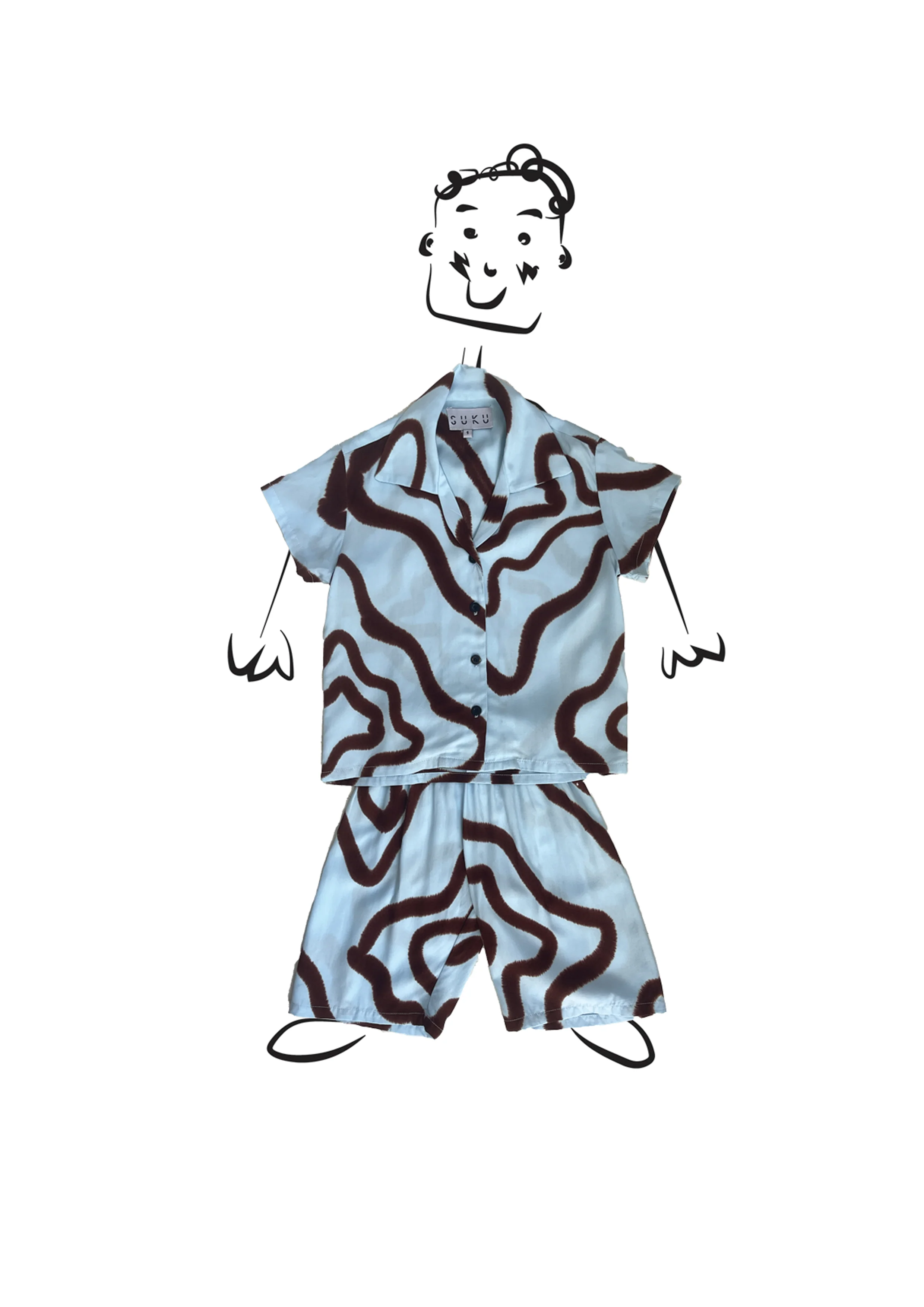 Blue Bajo Kids Pyjama Set ID