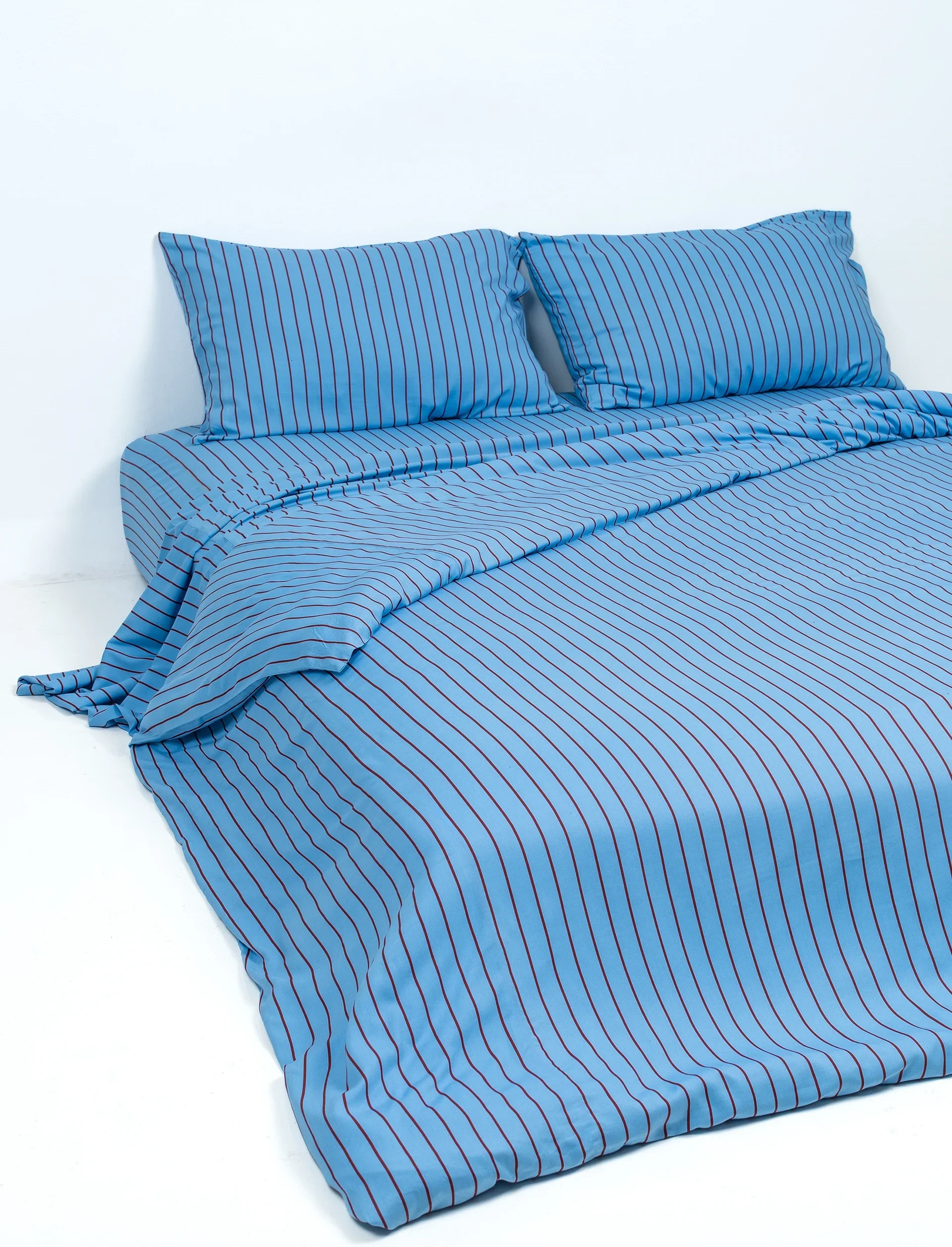 Blueberry Stripe Bamboo Quilt Cover Set - Image 3