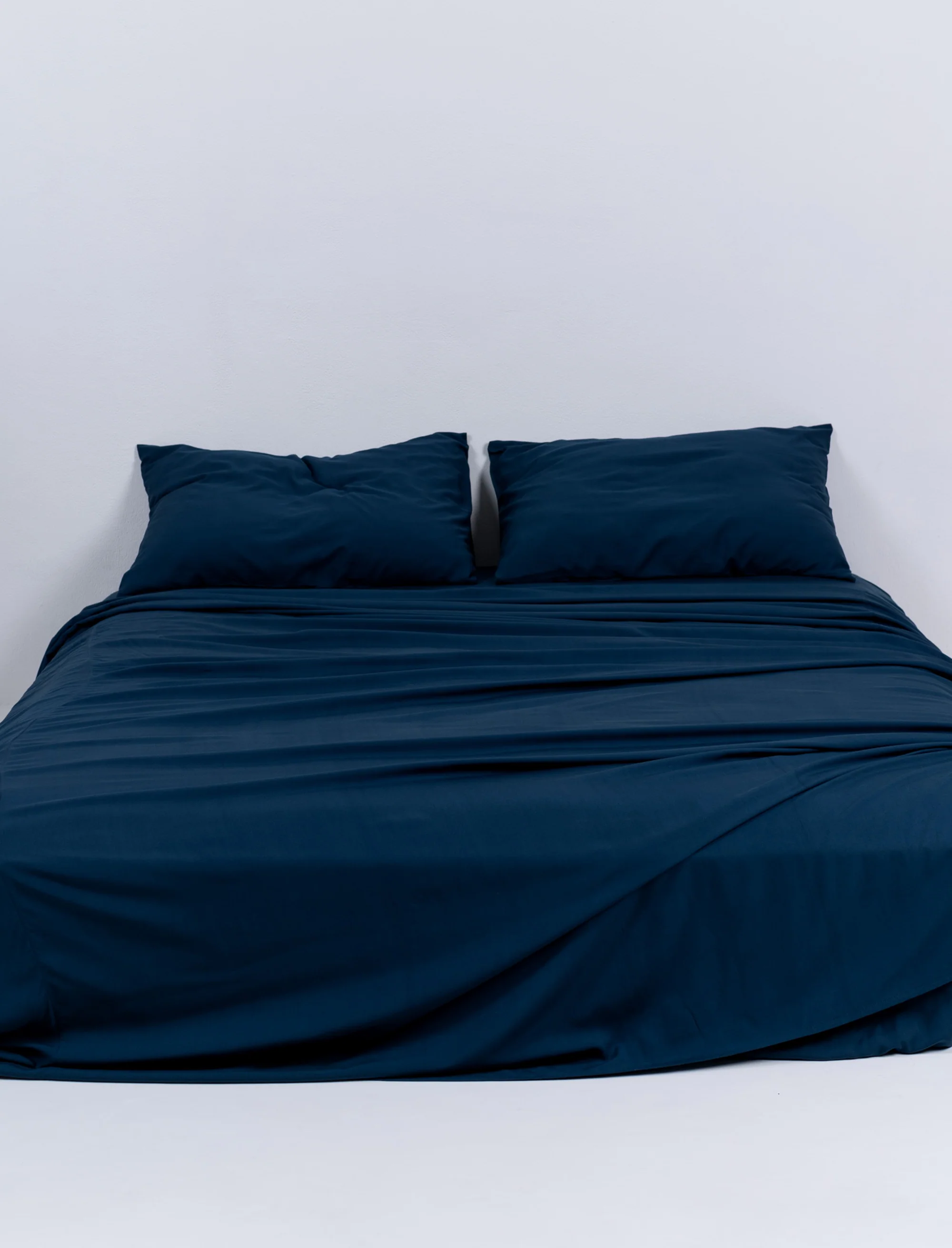 Navy Bamboo Fitted Sheet – Non-Silky - Image 4