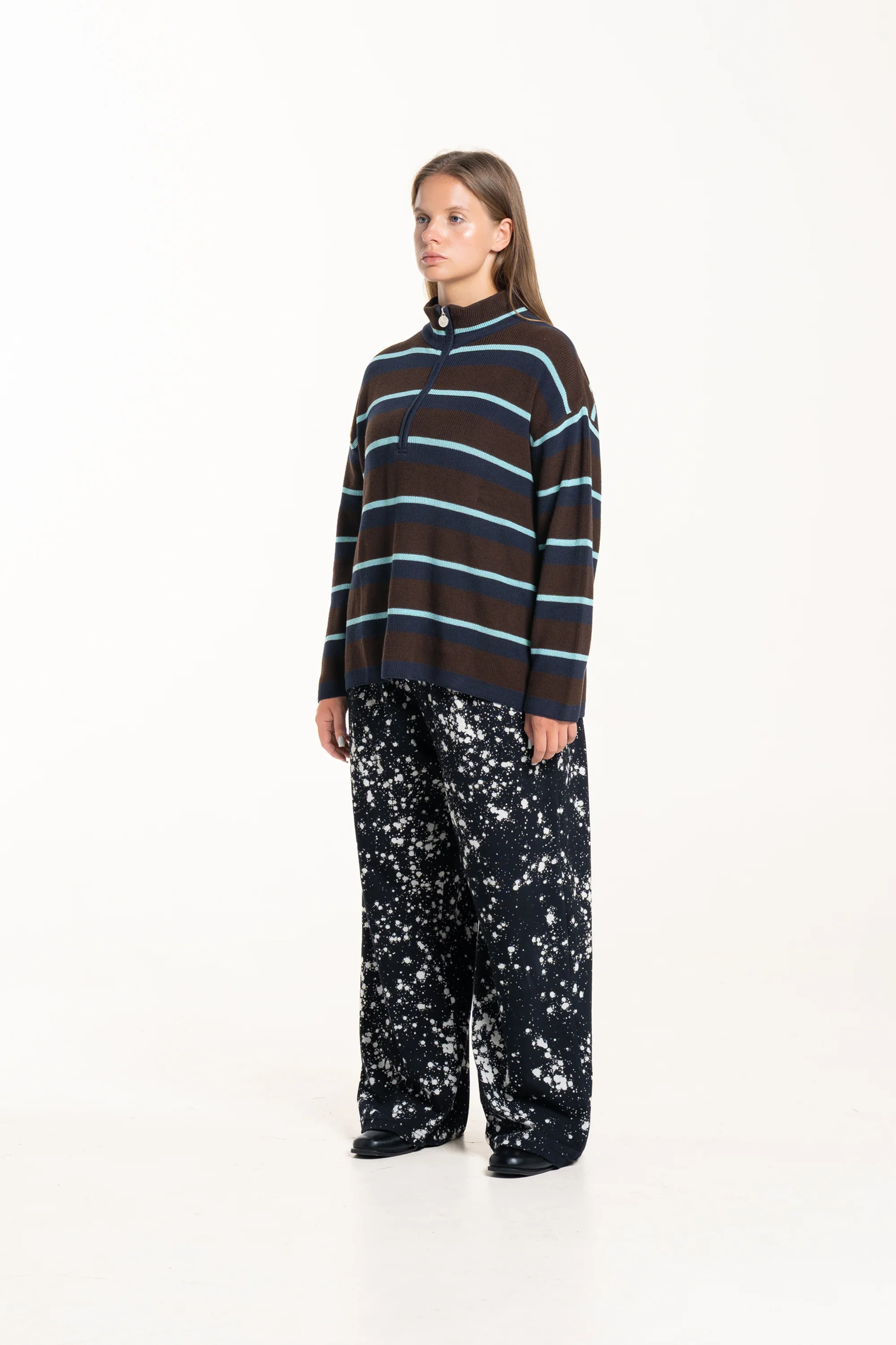 Mint Stripe Slouch Pullover - Image 3