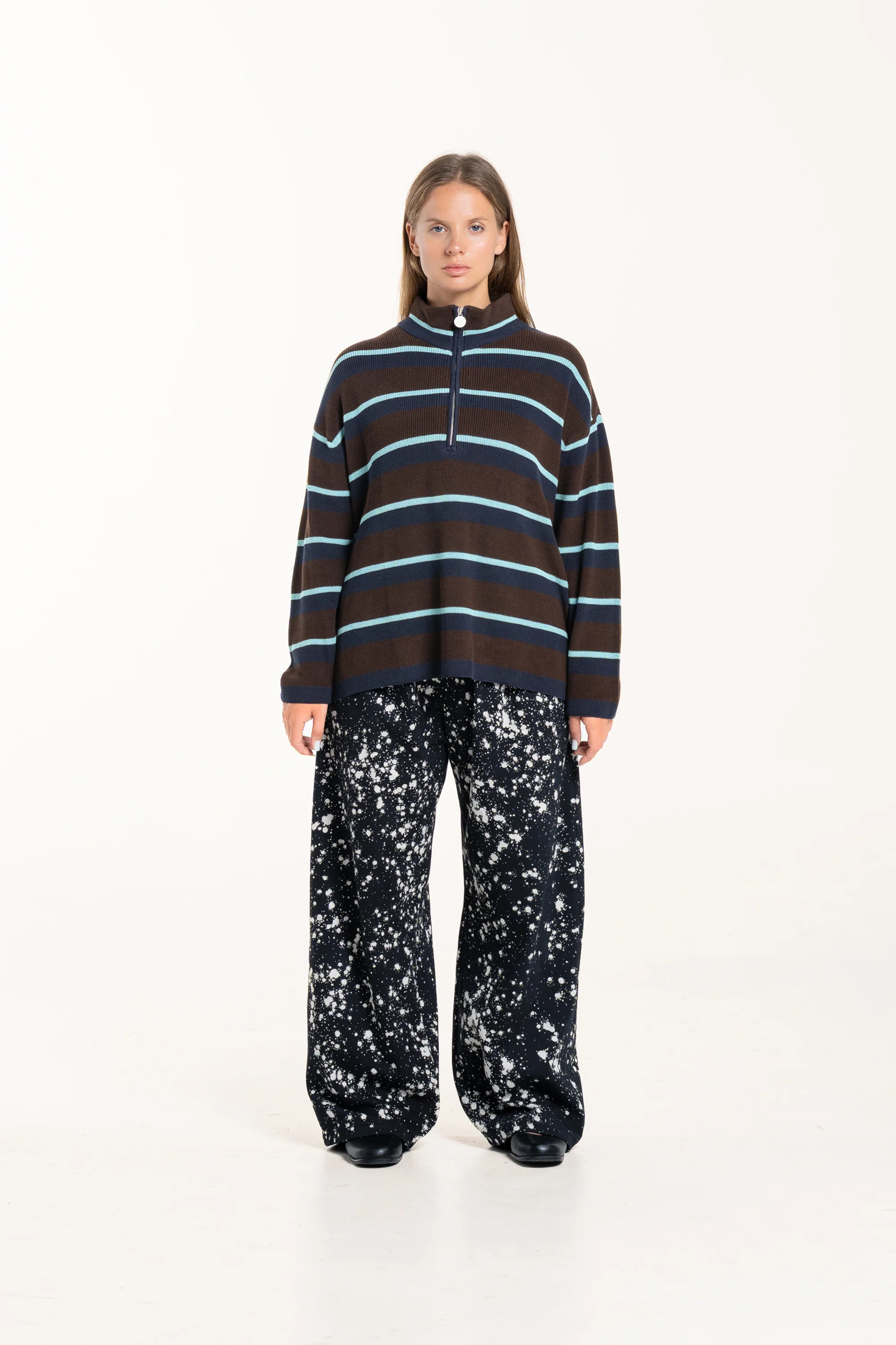 Mint Stripe Slouch Pullover - Image 4