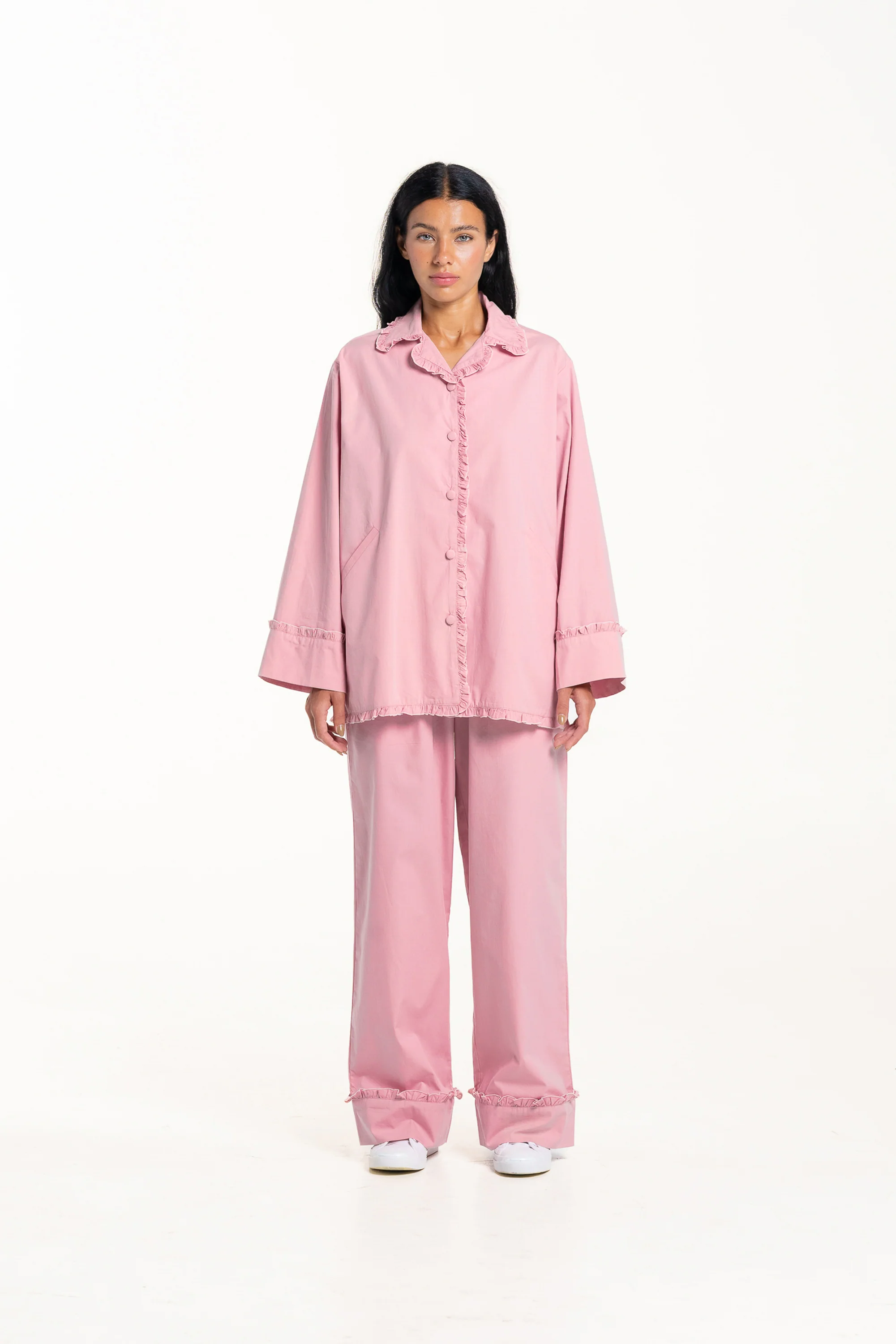 Rose Frill Boxy Pyjama Shirt - Image 5